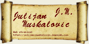Julijan Muskalović vizit kartica